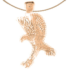 Colgante de águila de oro de 10K, 14K o 18K