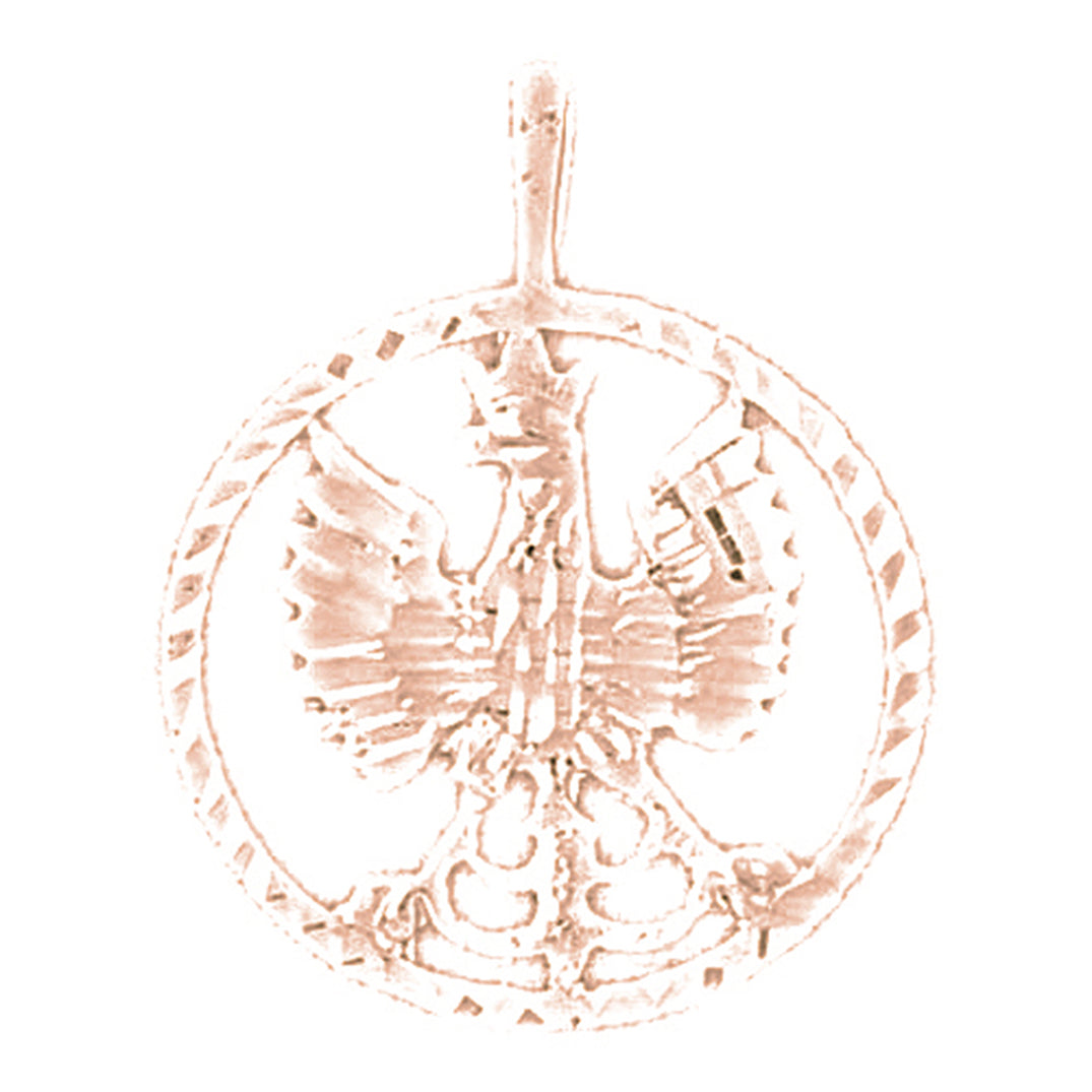10K, 14K or 18K Gold Eagle Pendant