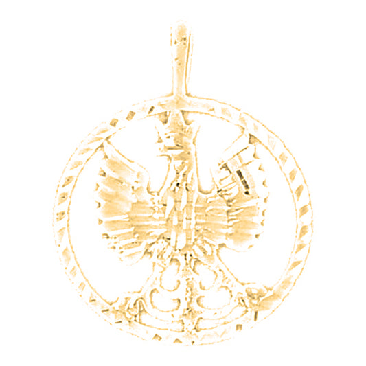 10K, 14K or 18K Gold Eagle Pendant