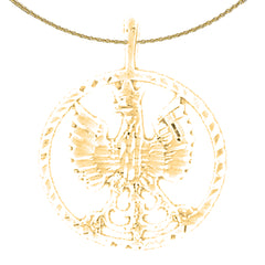 Colgante de águila de oro de 10K, 14K o 18K