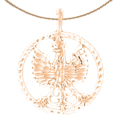 Colgante de águila de oro de 10K, 14K o 18K