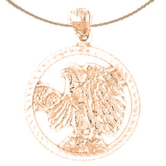 Colgante de águila de oro de 10K, 14K o 18K