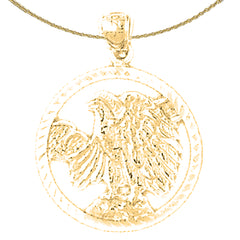 Colgante de águila de oro de 10K, 14K o 18K