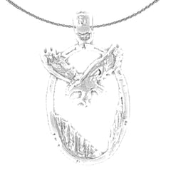 Colgante de águila de oro de 10K, 14K o 18K