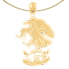 Colgante de águila de oro de 10K, 14K o 18K