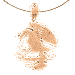 Colgante de águila de oro de 10K, 14K o 18K