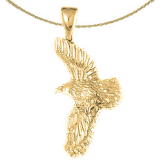 Colgante de águila de oro de 10K, 14K o 18K