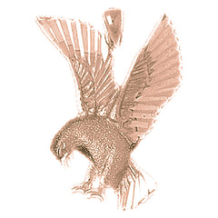 10K, 14K or 18K Gold Eagle Pendant