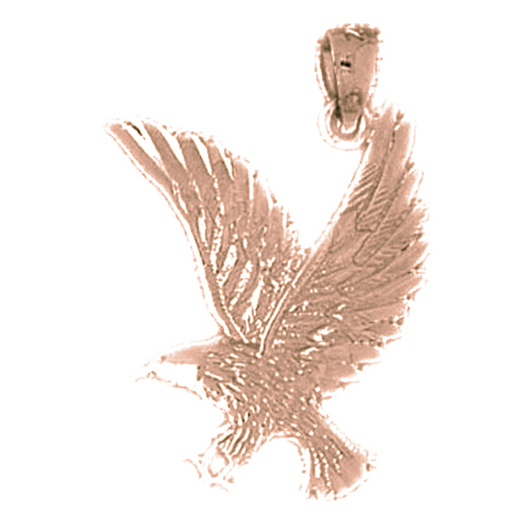 10K, 14K or 18K Gold Eagle Pendant