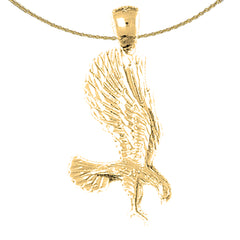 Colgante de águila de oro de 10K, 14K o 18K