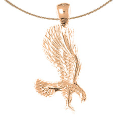 Colgante de águila de oro de 10K, 14K o 18K