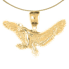 Colgante de águila de oro de 10K, 14K o 18K