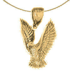 Colgante de águila de oro de 10K, 14K o 18K