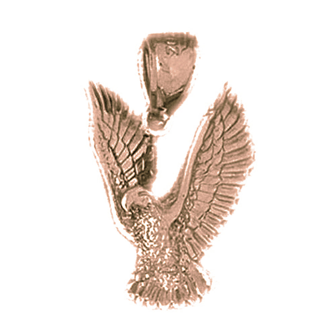 10K, 14K or 18K Gold Eagle Pendant