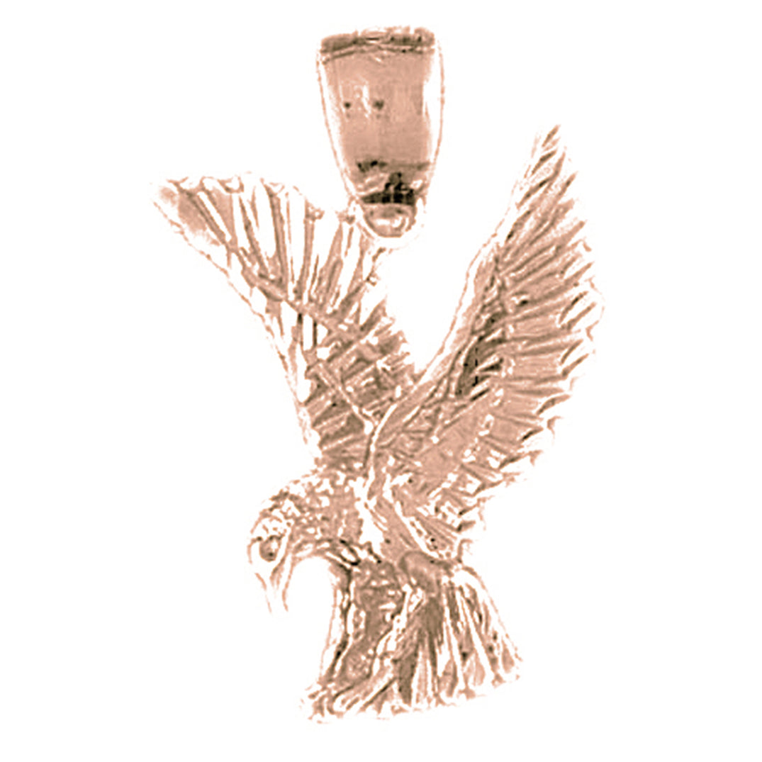 10K, 14K or 18K Gold Eagle Pendant