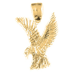 10K, 14K or 18K Gold Eagle Pendant