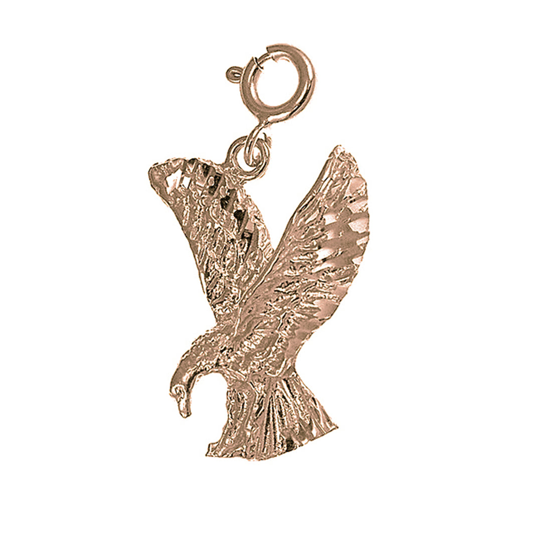 10K, 14K or 18K Gold Eagle Pendant