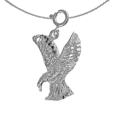 Colgante de águila de oro de 10K, 14K o 18K