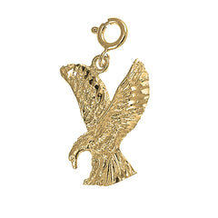 10K, 14K or 18K Gold Eagle Pendant