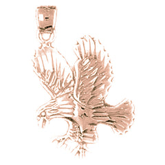 10K, 14K or 18K Gold Eagle Pendant