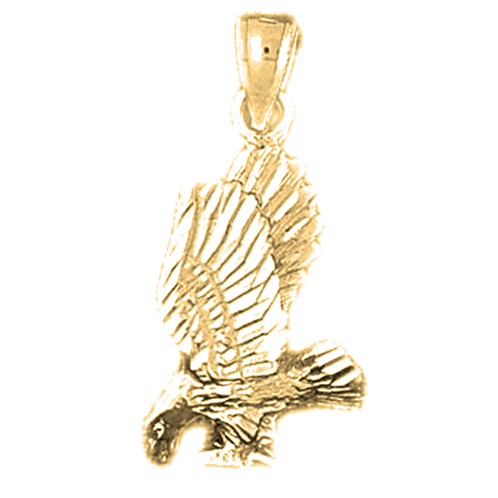 10K, 14K or 18K Gold Eagle Pendant