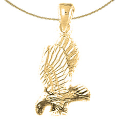 Colgante de águila de oro de 10K, 14K o 18K