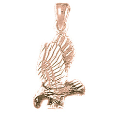 10K, 14K or 18K Gold Eagle Pendant