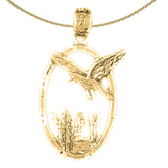 Colgante de águila de oro de 10K, 14K o 18K