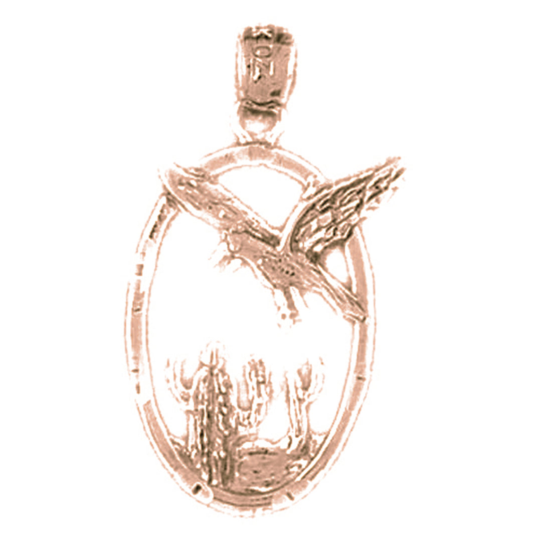 10K, 14K or 18K Gold Eagle Pendant