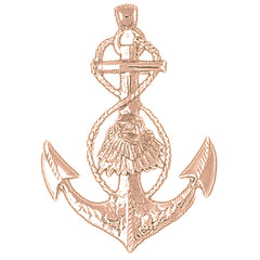 10K, 14K or 18K Gold Eagle Pendant