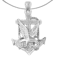 10K, 14K or 18K Gold Eagle Pendant