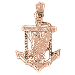 10K, 14K or 18K Gold Eagle Pendant