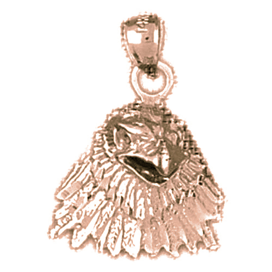 10K, 14K or 18K Gold Eagle Pendant