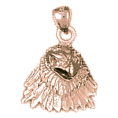 10K, 14K or 18K Gold Eagle Pendant