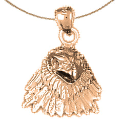 10K, 14K or 18K Gold Eagle Pendant