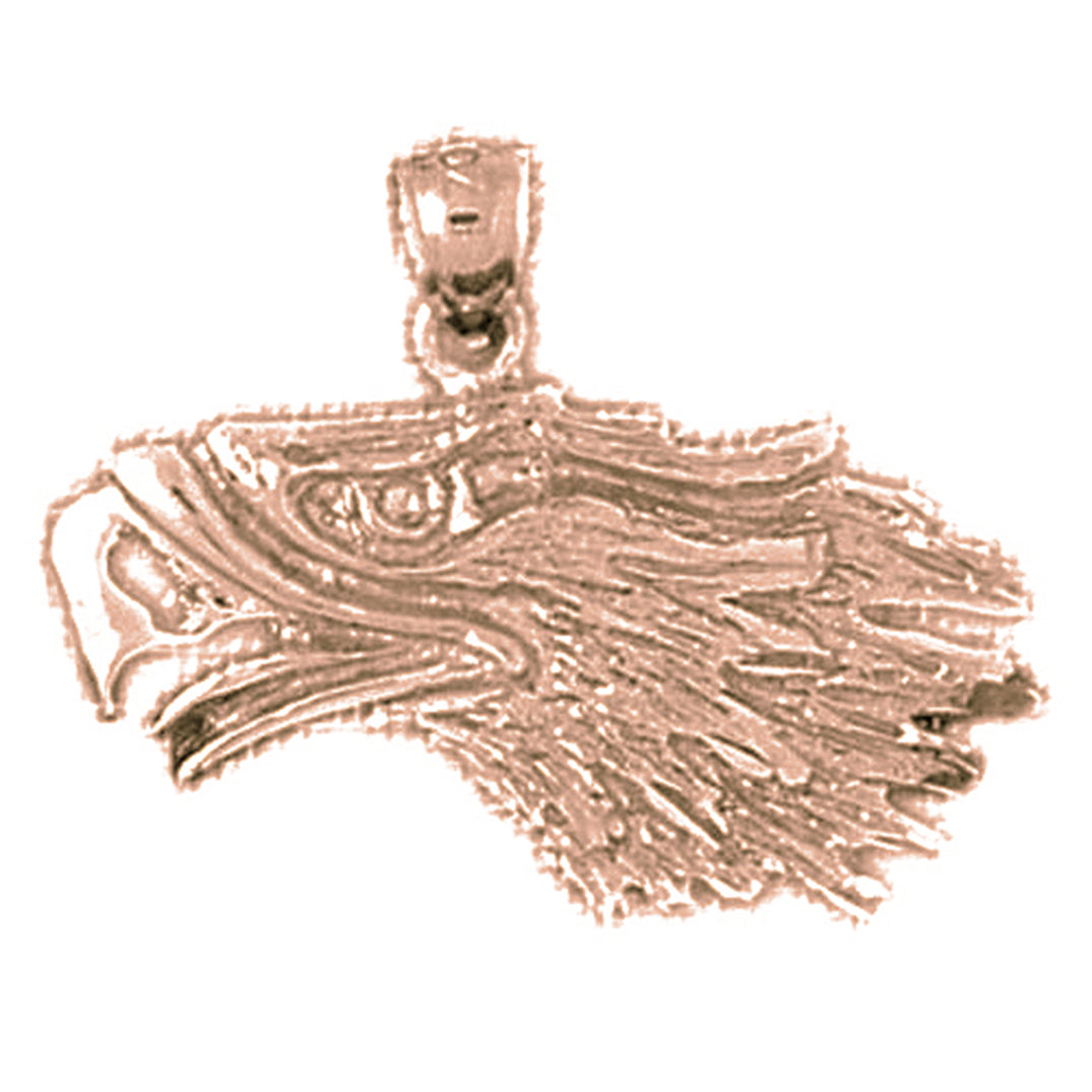 10K, 14K or 18K Gold Eagle Pendant