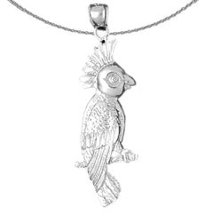 10K, 14K or 18K Gold Cockatiel Bird Pendant