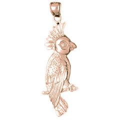 10K, 14K or 18K Gold Cockatiel Bird Pendant