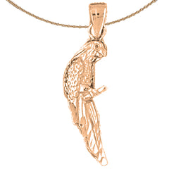 14K or 18K Gold Parrot Pendant