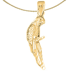 14K or 18K Gold Parrot Pendant