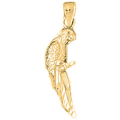 14K or 18K Gold Parrot Pendant