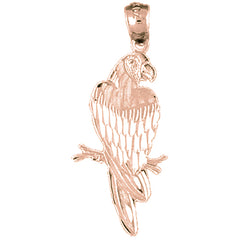 14K or 18K Gold Parrot Pendant