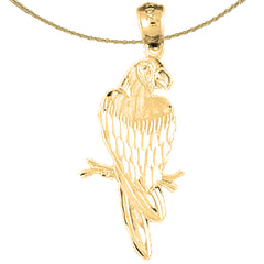 14K oder 18K Gold Papagei Anhänger