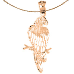 14K oder 18K Gold Papagei Anhänger