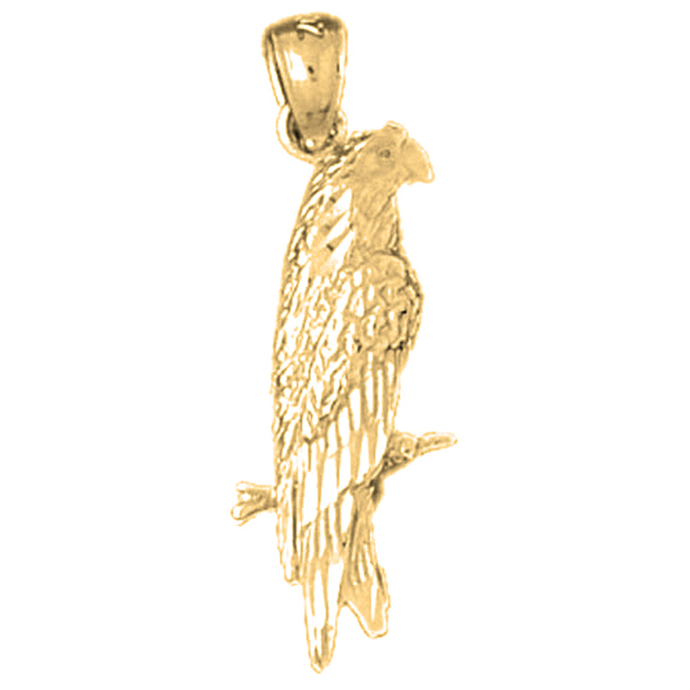 14K or 18K Gold Parrot Pendant