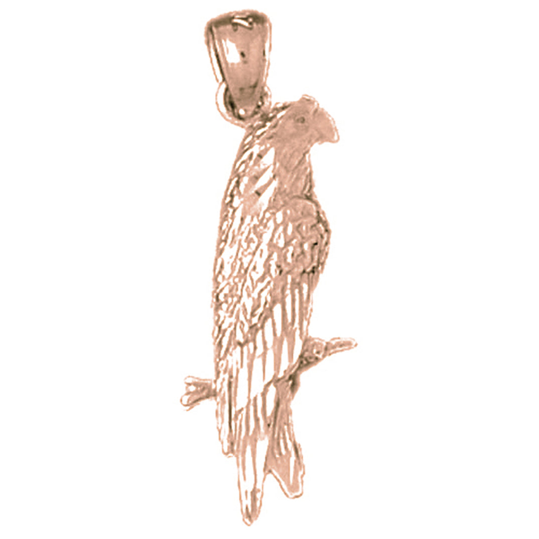 14K or 18K Gold Parrot Pendant
