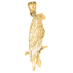 14K or 18K Gold Parrot Pendant