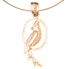 14K oder 18K Gold Papagei Anhänger
