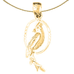 14K oder 18K Gold Papagei Anhänger