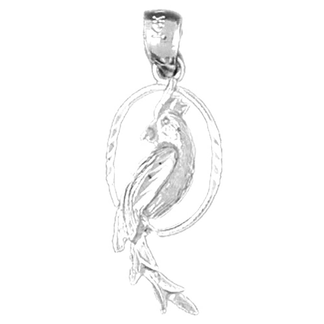 14K or 18K Gold Parrot Pendant